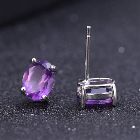 Amethyst Solitaire Earrings Gems And Stuff