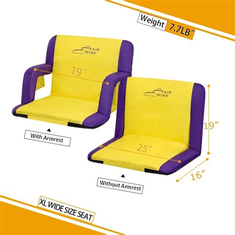 Supply Portable Adjustable Armrest Stadium Seat With Cushion Wholesale ...