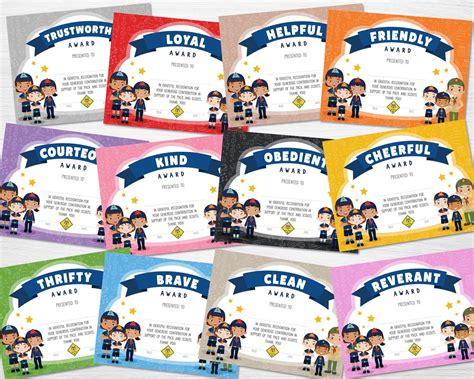 Cub Scout Law Cub Scouts Girl Scouts Card Templates Printable Thank