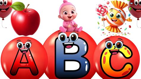 A For Apple | ABC Song | Nursery Rhymes | Learn Alphabets For Kids ...