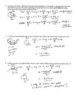 Unit 05 Worksheets Physics Circular Motion And Gravitation By John