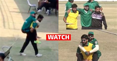 Shadab Khan Injured National T20 Cup Carried Off On The Shoulders