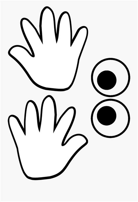 Hand Print Clip Art Black And White , Free Transparent Clipart - ClipartKey