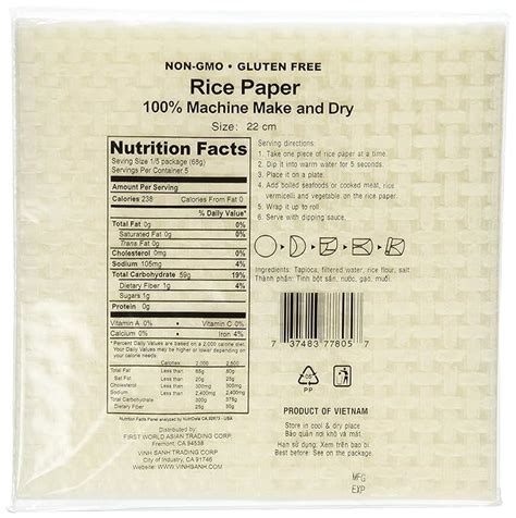 rice paper calories