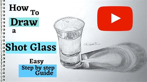 How To Draw A Shot Glass Easy Step By Step Youtube