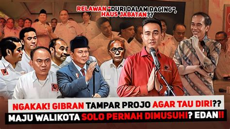 GIBRAN TAMPAR PROJO BIAR TAU DIRI PERNAH DIJEGAL SAAT MAJU WALIKOTA