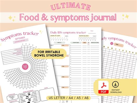 IBS Symptom Tracker, Ibs Food Journal, Food Sensitivity Tracker