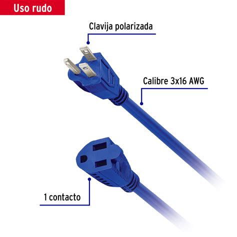 Extensi N Uso Rudo Aterrizada M Calibre Volteck Era X