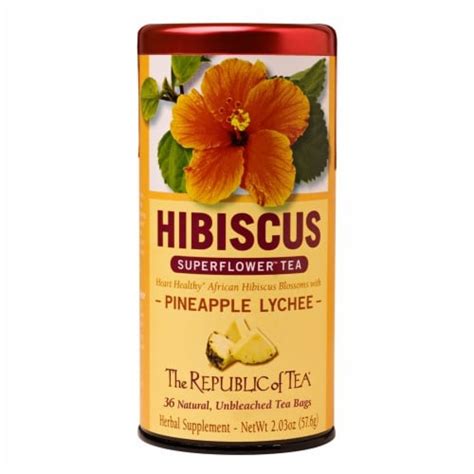 The Republic Of Tea Hibiscus Superflower Tea Pack Of 3 3 Pack Fry