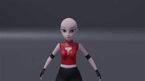 Artstation Bald Badass Female Anime Character