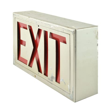 Steel Exit Signs — Architectural Antiques