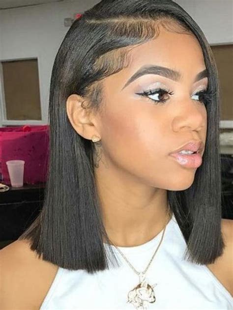 12 Inches Sleek Bob Lace Front Human Hair Wig - Human Hair Wigs - BabalaHair