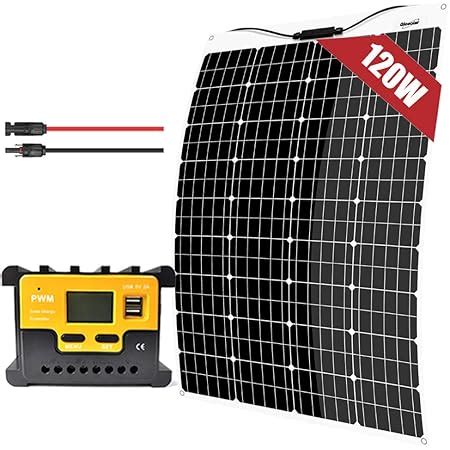 Panneau Solaire 100W 12V Kit De Panneau Solaire Monocristallin Flexible