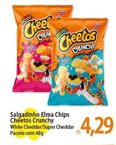 Salgadinho Elma Chips Cheetos Crunchy White Cheddar Super Cheddar