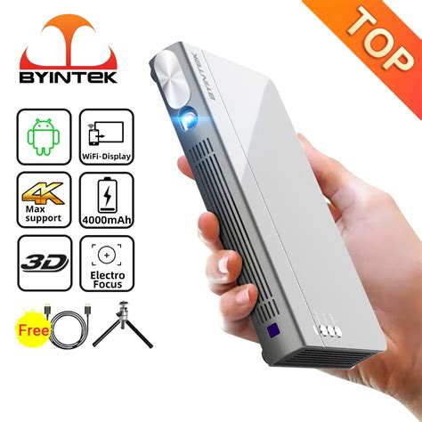 BYINTEK UFO P12 Smart 3D Full HD 4K 5G WIFI Android Pico Portable Micro ...