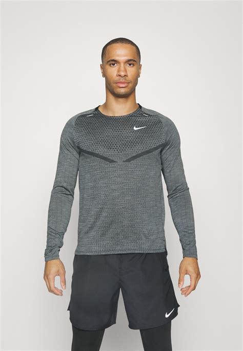 Nike Performance Techknit Ultra Langærmet T Shirt Black Smoke Grey