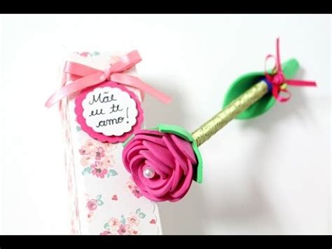 Caneta Decorada Rosa De EVA YouTube