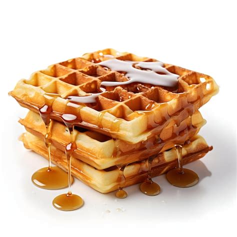 Premium Ai Image Photo Belgium Waffles Generative Ai