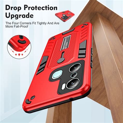 For Infinix Hot 20i X665E Variety Brave Armor Finger Loop Holder Phone