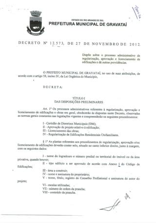 Prefeitura Municipal De Gravata Decreto Processo