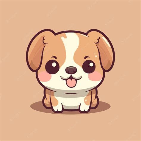 Premium Vector Cute Chibi Dog Kawaii Illustration