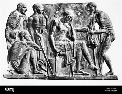 homer  odyssey nthe return  odysseus terracotta relief greek