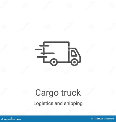 Cargo Truck Icon Vector From Logistics And Shipping Collection Thin