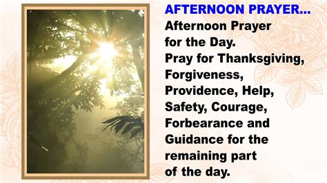 Afternoon Prayer Video Youtube