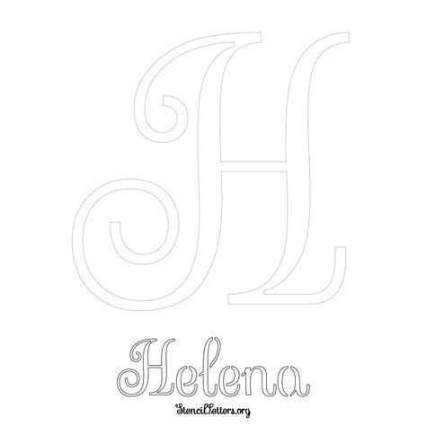 Helena Free Printable Name Stencils With 6 Unique Typography Styles And