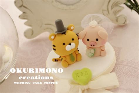 Tiger and Piggy Cake Topper,tiger and Pig Cake Topper,tiger and Piglet ...