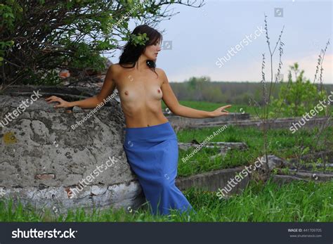 Beautiful Nude Woman Summer Evening Forest Stock Photo Shutterstock