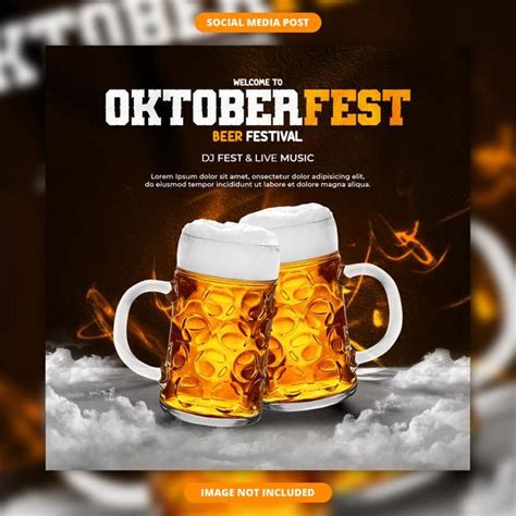 Premium Psd Social Media Banner And Post Design For Oktoberfest Beer