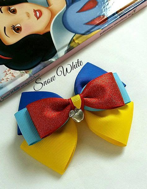 Snow White Inspired Pinwheel Style Layered Hair Bow Made With 38mm25mm