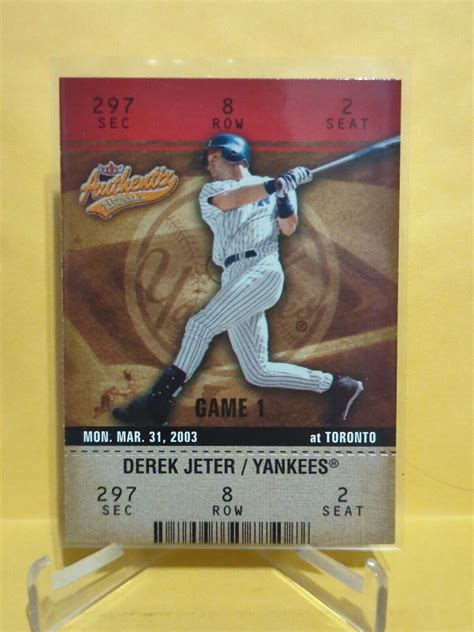 2003 Fleer Authentix 1 Derek Jeter EBay