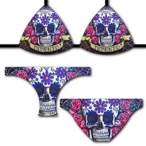 Sugar Skull Bathing Suit Sugar Skull Bikini Skull Clothing Sugar Skull