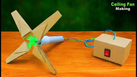 How To Make Powerful Ceiling Fan Using DC Motor Cardboard Ceiling Fan