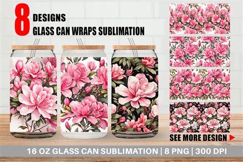 Glass Can Azalea Seamless Pattern Graphic By Artnoy Creative Fabrica