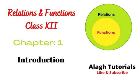 Relation And Function Chapter 1 Class12 Maths Ncert Introduction Ex1 1