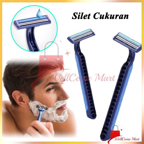 Jual Cukuran Kumis Jenggot 2 Mata Silet Biru Alat Cukur Kumis Dan