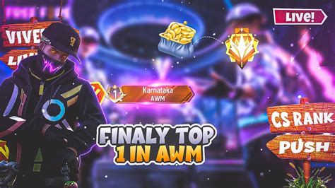 Free Fire Live Cs Rank Push To Top Karnataka Top Awm Freefire