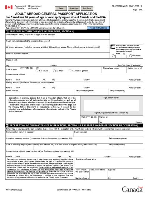 Content Dam Ircc Migration Ircc English Passport Forms PDF pptc040 | Download Free PDF ...