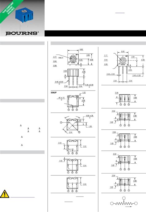 3362 Series Datasheet By Bourns Inc Digi Key Electronics