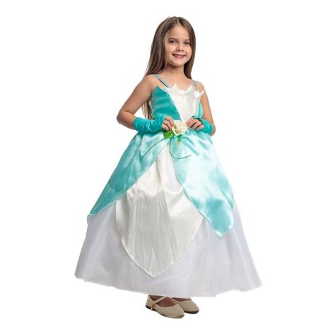 Vestido Fantasia Infantil Princesa Tiana E O Sapo Luva E Armação na