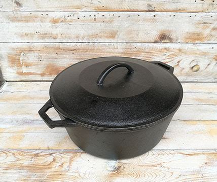 König Dutch Oven 10 inches 25 cm Pre seasoned Non Stick Chemical