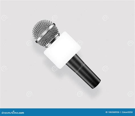 News Anchor Microphone or Mic Stock Photo - Image of breaking, brand: 186368936