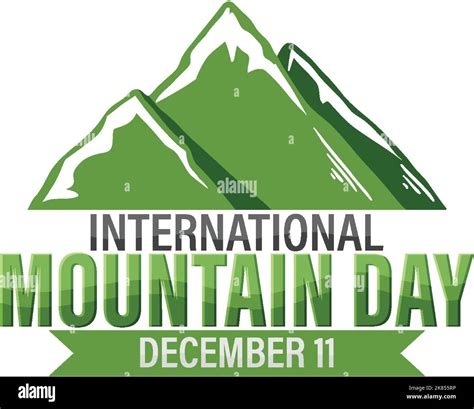 International Mountain Day Banner Design Illustration Stock Vector