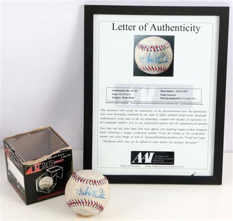 At Auction NEW YORK YANKEES BABE RUTH AUTOGRAPHED BALL
