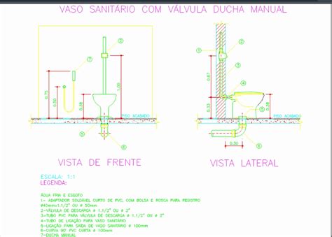 Inodoro Con V Lvula De Descarga En Autocad Cad Kb Bibliocad