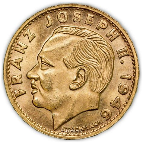 Liechtenstein Franz Joseph Ii Francs Thomas Numismatics