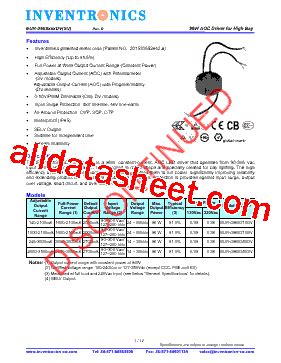 EUR 096S350SV Datasheet PDF Inventronics Inc